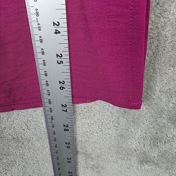 Womens Olivia & Martin Pink Top Cap Sleeve 100% Polyester Front Pocket Size M - Picture 6 of 7